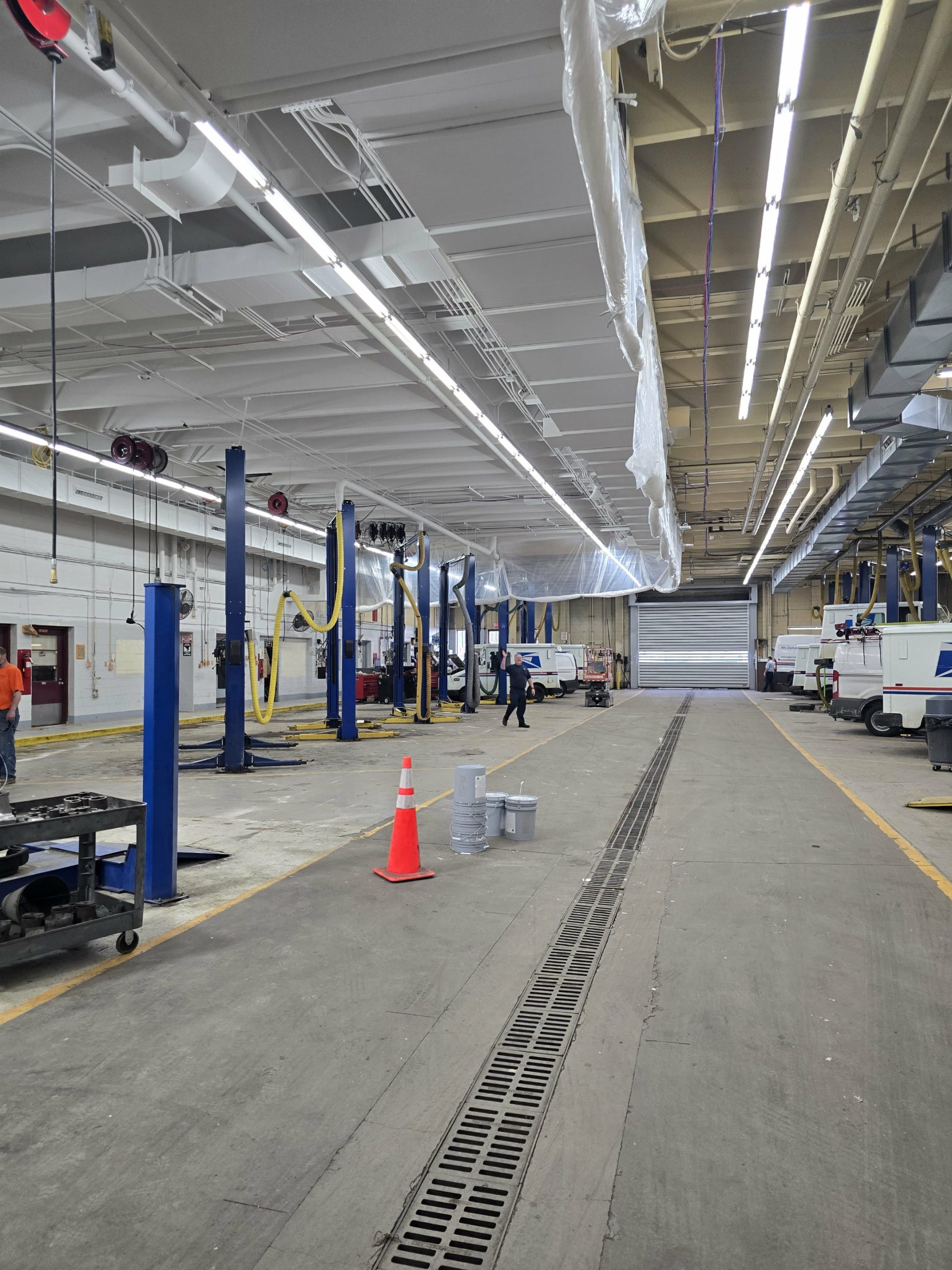 Factory walls and ceiling painting project